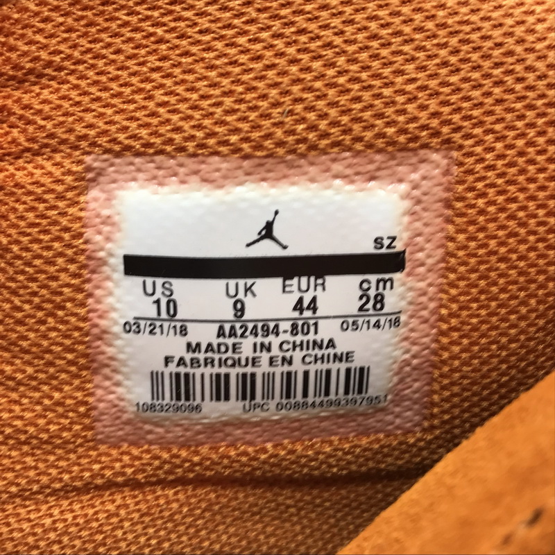 Authentic Air Jordan 18 Orange Suede